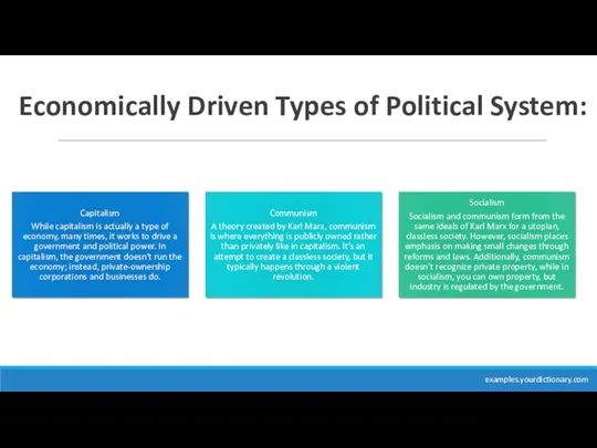Economically Driven Types of Political System: examples.yourdictionary.com