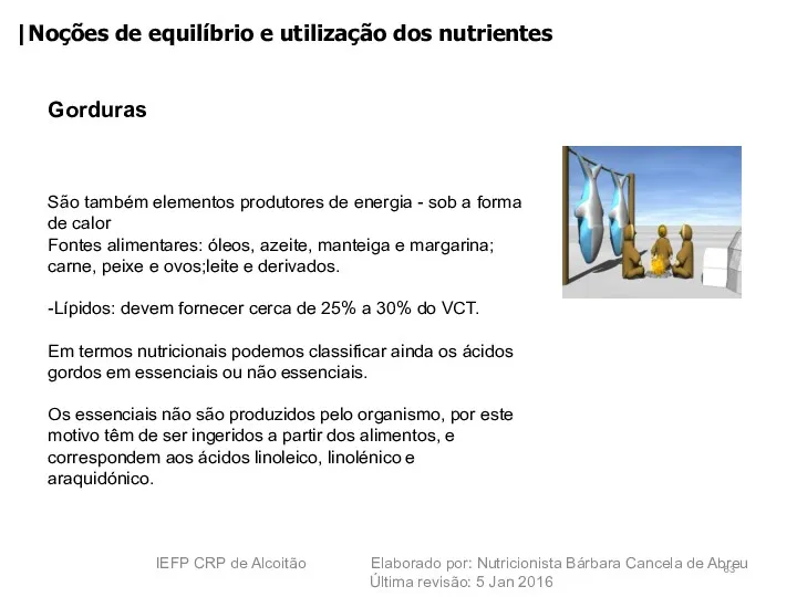IEFP CRP de Alcoitão Elaborado por: Nutricionista Bárbara Cancela de