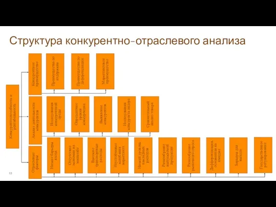 Структура конкурентно-отраслевого анализа