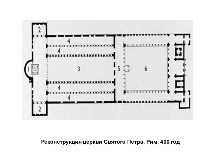 Реконструкция церкви Святого Петра, Рим, 400 год