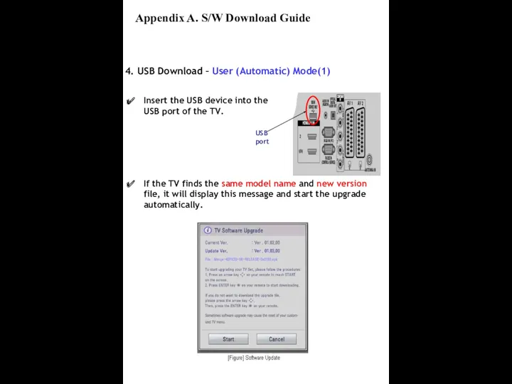 4. USB Download – User (Automatic) Mode(1) Insert the USB device into the