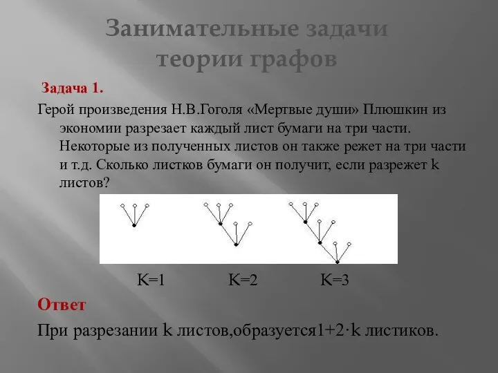 Задача 1. Герой произведения Н.В.Гоголя «Мертвые души» Плюшкин из экономии