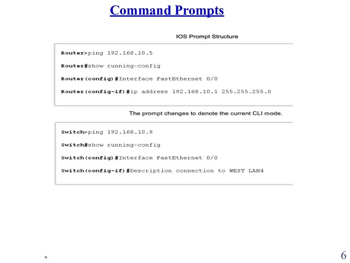 * Command Prompts