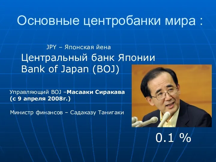 JPY – Японская йена Центральный банк Японии Bank of Japan
