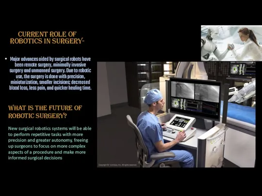 Current role of robotics in surgery- Major advances aided by