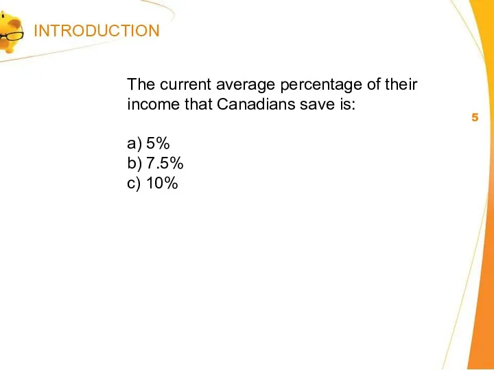 The current average percentage of their income that Canadians save