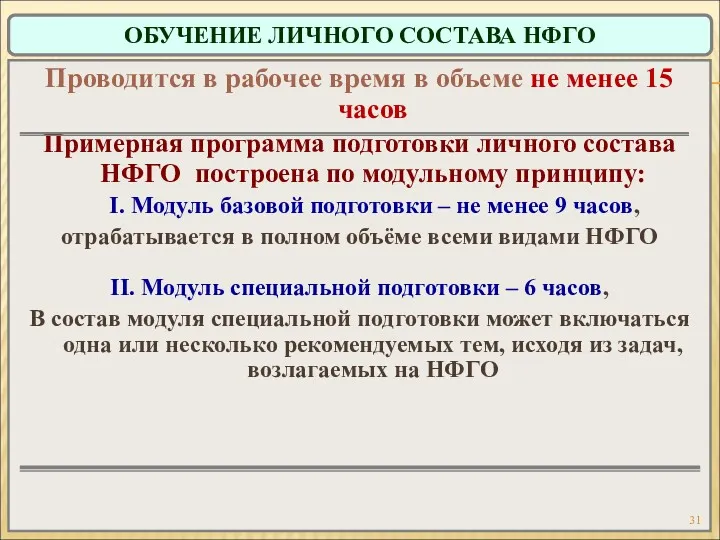 Проводится в рабочее время в объеме не менее 15 часов