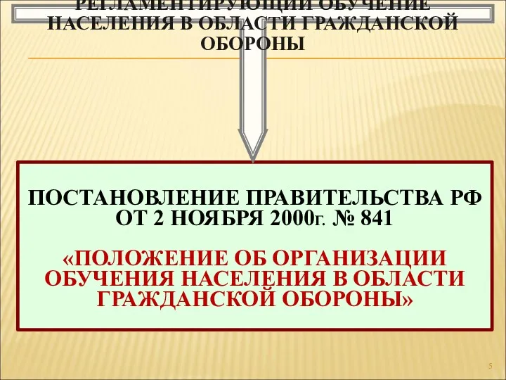 ПОСТАНОВЛЕНИЕ ПРАВИТЕЛЬСТВА РФ ОТ 2 НОЯБРЯ 2000Г. № 841 «ПОЛОЖЕНИЕ