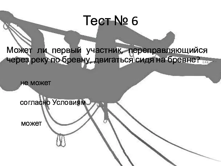 Тест № 6 Может ли первый участник, переправляющийся через реку