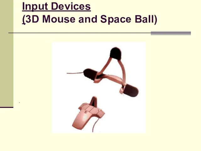 Input Devices (3D Mouse and Space Ball) .