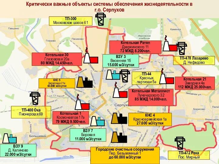 ТП-300 Московское шоссе 61 ТП-400 Ока Пионерская 69 ТП-478 Лазарево