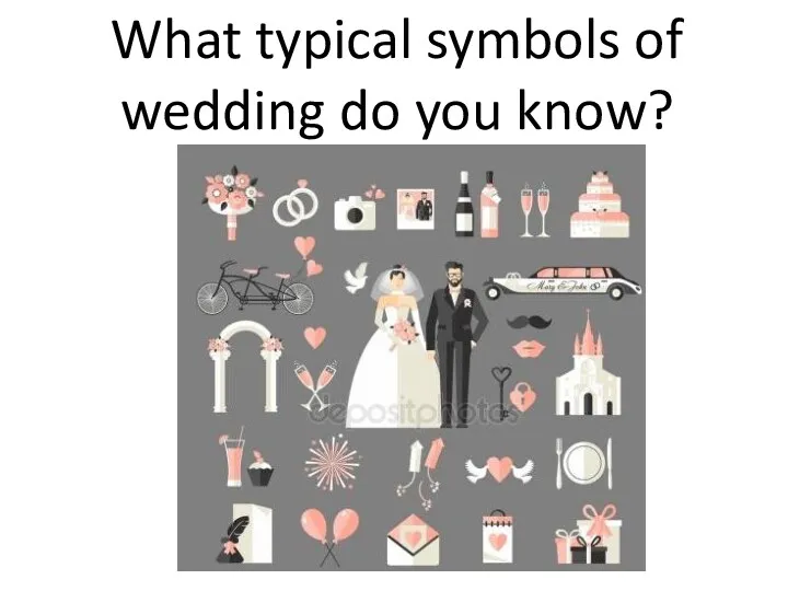 What typical symbols of wedding do you know?