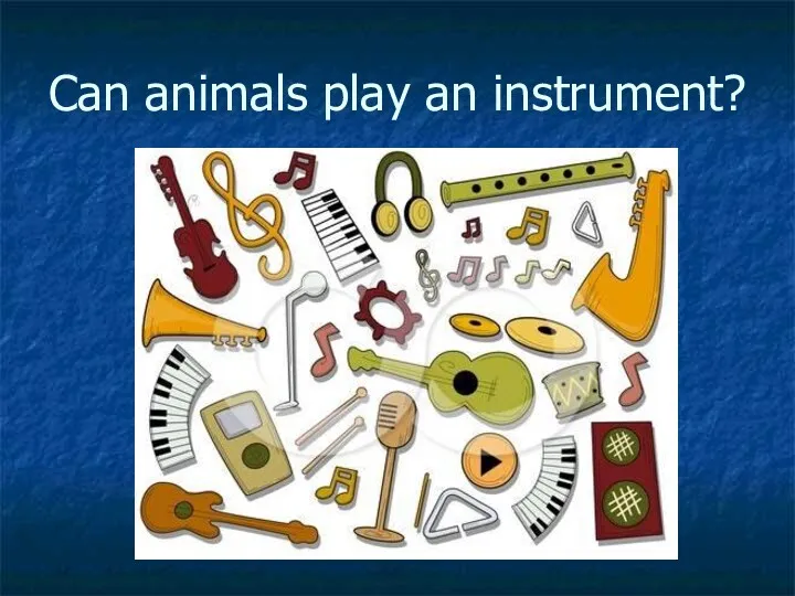 Can animals play an instrument?