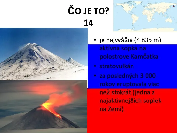 ČO JE TO? 14 je najvyššia (4 835 m) aktívna sopka na polostrove