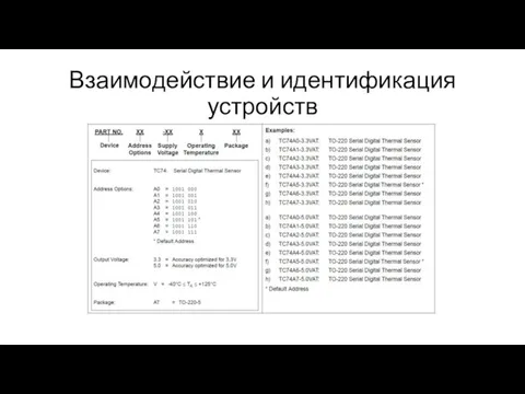 Взаимодействие и идентификация устройств