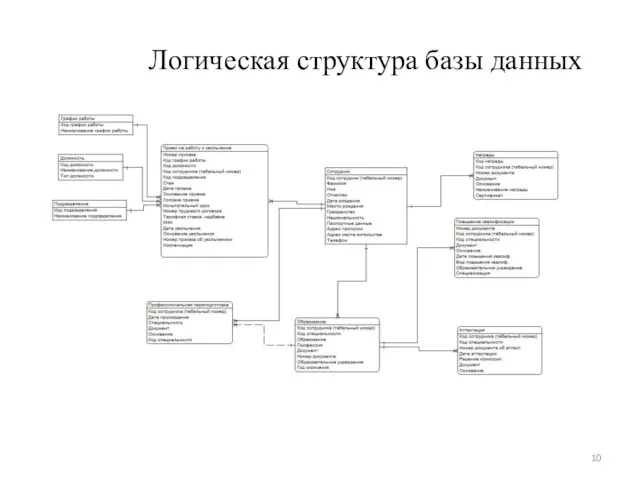 Логическая структура базы данных