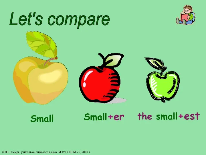 Small Small+er the small+est Let's compare © Л.Б. Гмыря, учитель