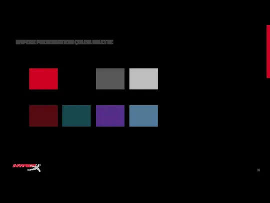 HYPERX PRESENTATION COLOR PALETTE Main Palette Secondary Palette