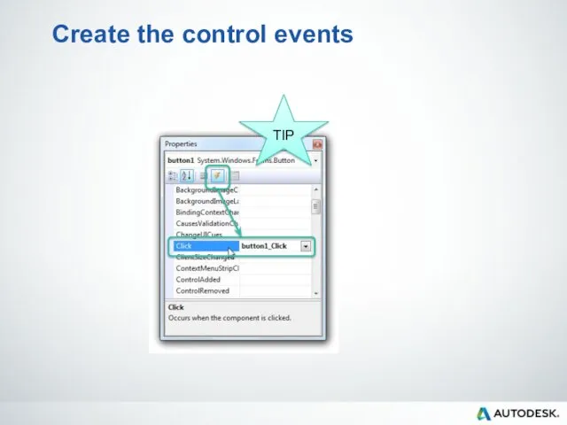 Create the control events TIP
