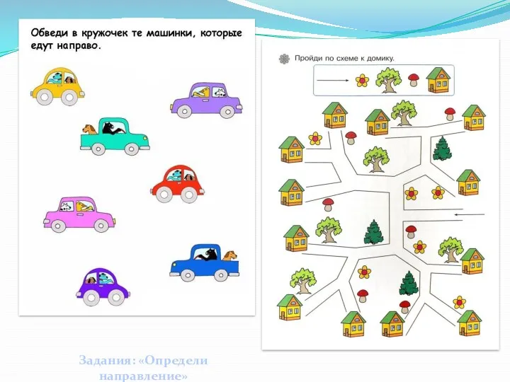 Задания: «Определи направление»