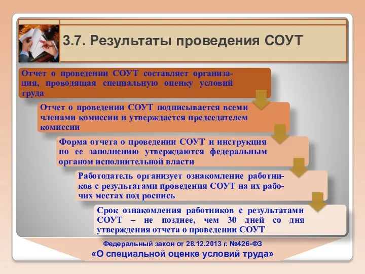 Федеральный закон от 28.12.2013 г. №426-ФЗ «О специальной оценке условий труда»