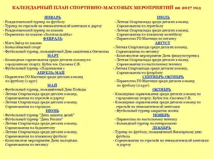 ЯНВАРЬ - Рождественский турнир по футболу - Турнир по стрельбе