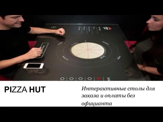 PIZZA HUT Интерактивные столы для заказа и оплаты без официанта