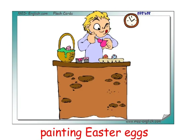 painting Easter eggs