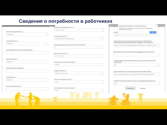 Сведения о потребности в работниках