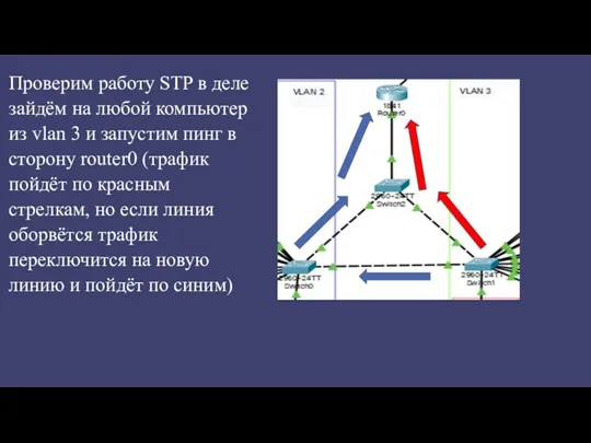 Проверим работу STP в деле зайдём на любой компьютер из