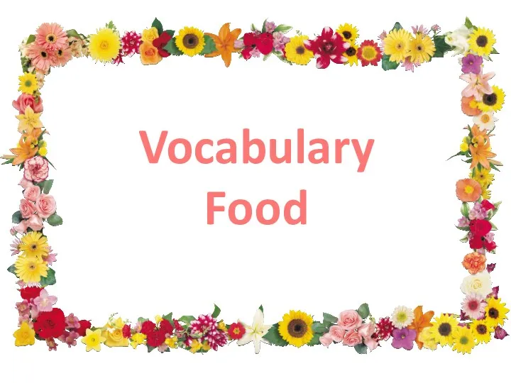 Vocabulary Food