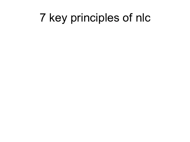7 key principles of nlc