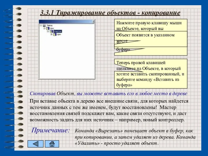 3.3.1 Тиражирование объектов - копирование Скопировав Объект, вы можете вставить