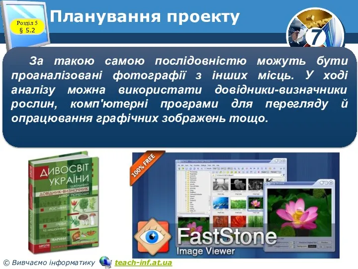 Розділ 5 § 5.2 Планування проекту За такою самою послідовністю