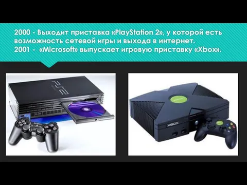 2000 - Выходит приставка «PlayStation 2», у которой есть возможность