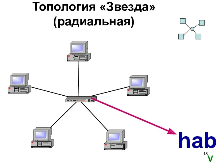 Топология «Звезда» (радиальная) hab V