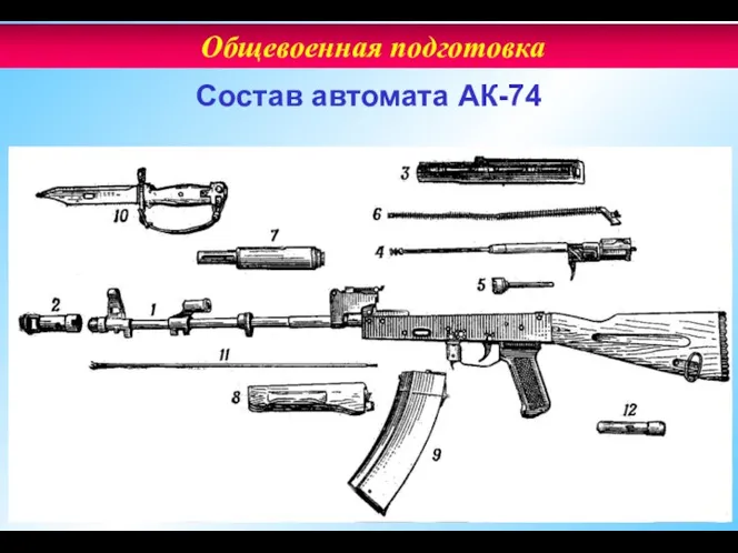Состав автомата АК-74 Общевоенная подготовка