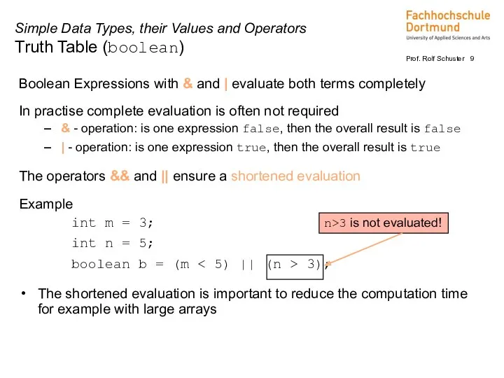 Boolean Expressions with & and | evaluate both terms completely