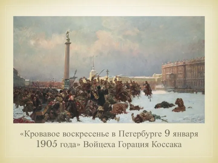 «Кровавое воскресенье в Петербурге 9 января 1905 года» Войцеха Горация Коссака