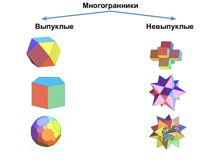 Многогранники Выпуклые Невыпуклые