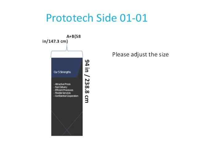 Prototech Side 01-01 A+B(58 in/147.3 cm) Please adjust the size 94 in / 238.8 cm