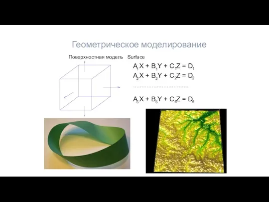 Поверхностная модель Surface A X + B Y + C