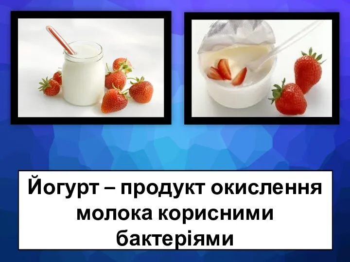 Йогурт – продукт окислення молока корисними бактеріями