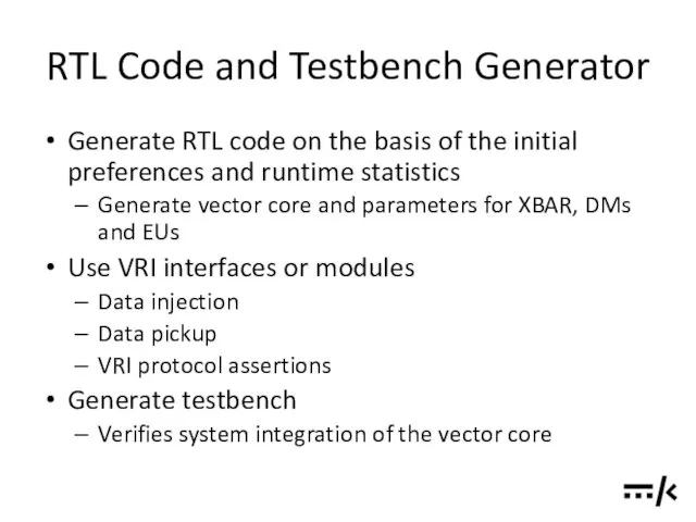 RTL Code and Testbench Generator Generate RTL code on the