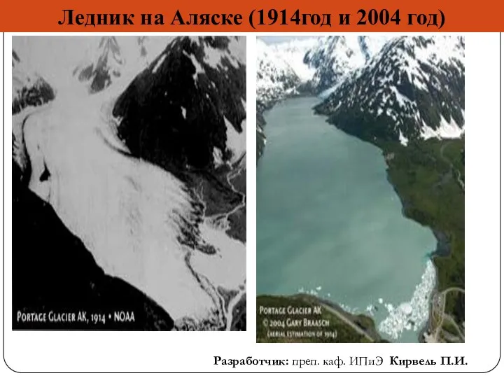 Ледник на Аляске (1914год и 2004 год) Разработчик: преп. каф. ИПиЭ Кирвель П.И.