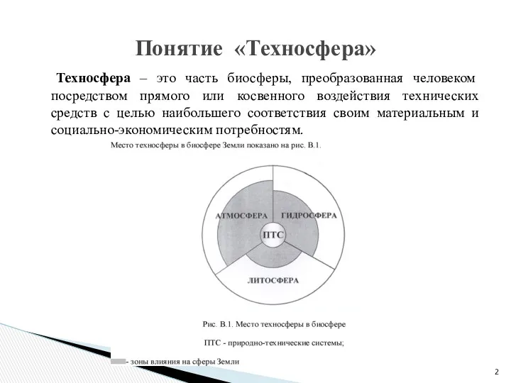 Техносфера – это часть биосферы, преобразованная человеком посредством прямого или