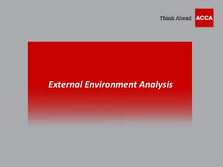 External Environment Analysis