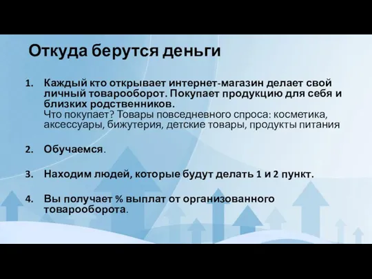 Откуда берутся деньги Каждый кто открывает интернет-магазин делает свой личный