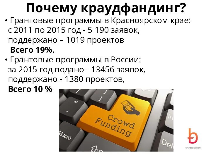 Почему краудфандинг? Грантовые программы в Красноярском крае: с 2011 по