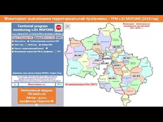 Мониторинг выполнения территориальной программы – TPM v.01 MOFOMS (2018 год)